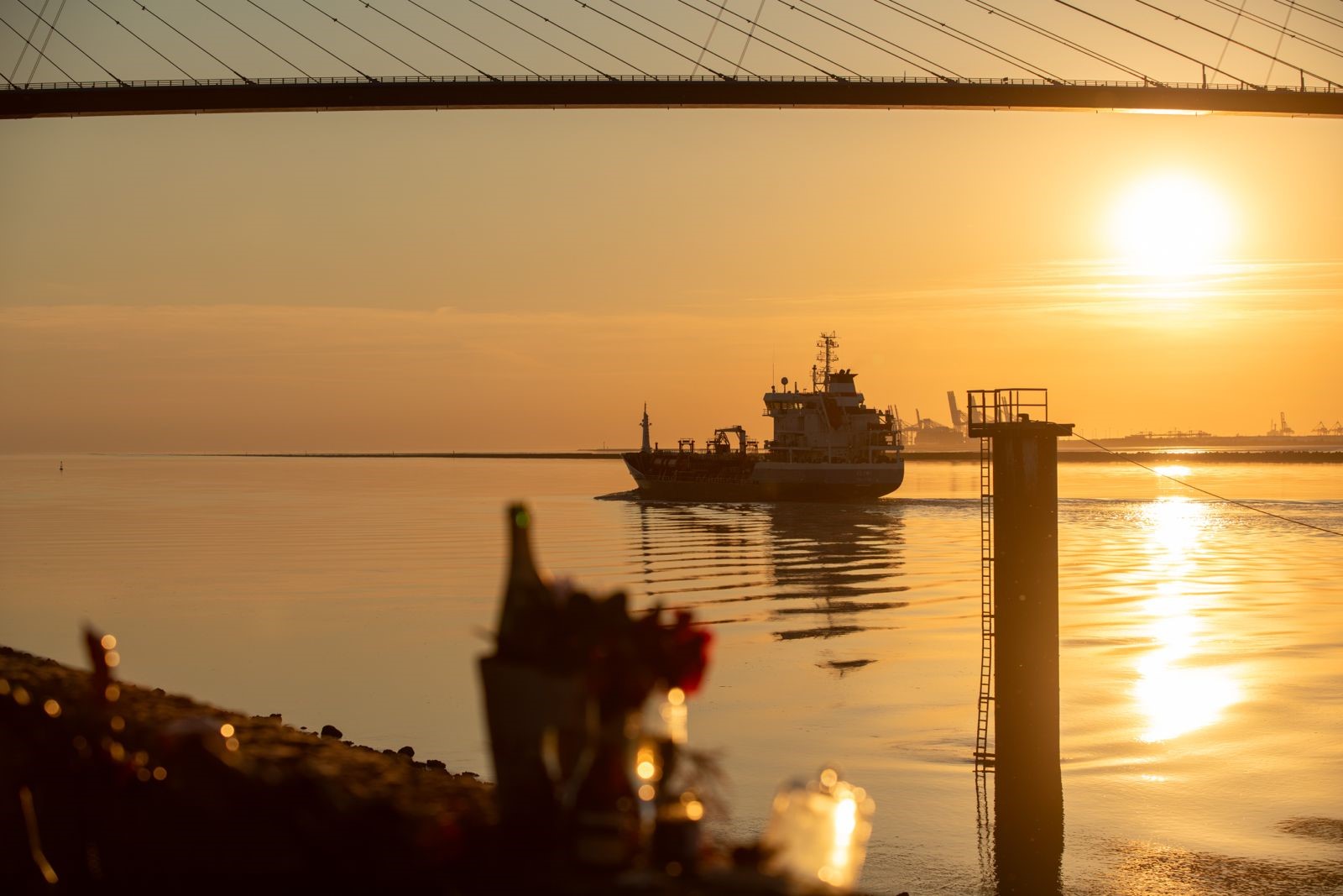 couché de soleil pont de normandie couché de soleil pont de normandie